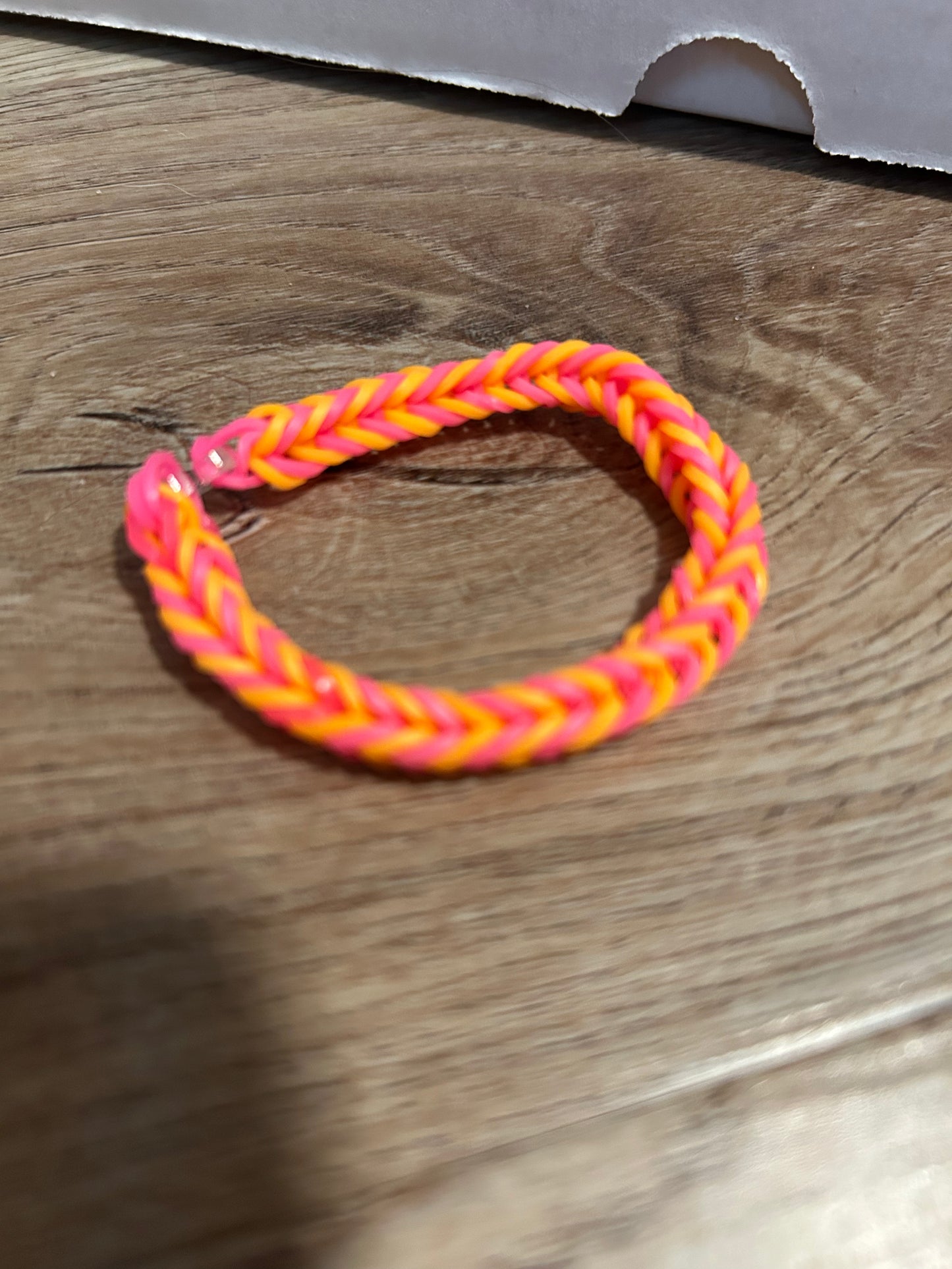 pink and orange rubber bands bracelets (limited edition)