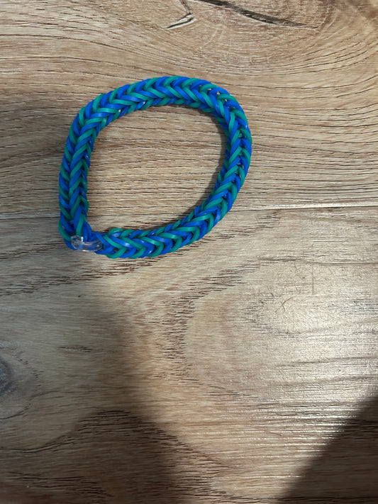 Green &  blue Rubber band Bracelets