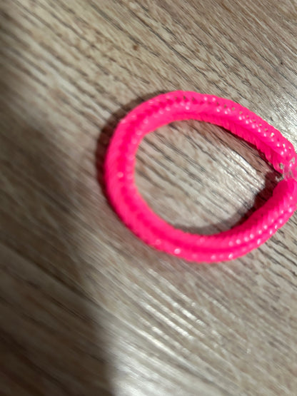 Hot pink rubber band bracelet