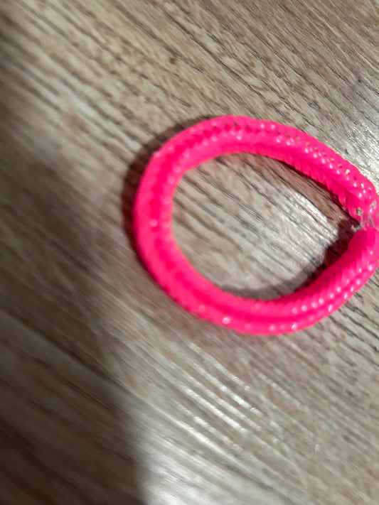 Hot pink rubber band bracelet