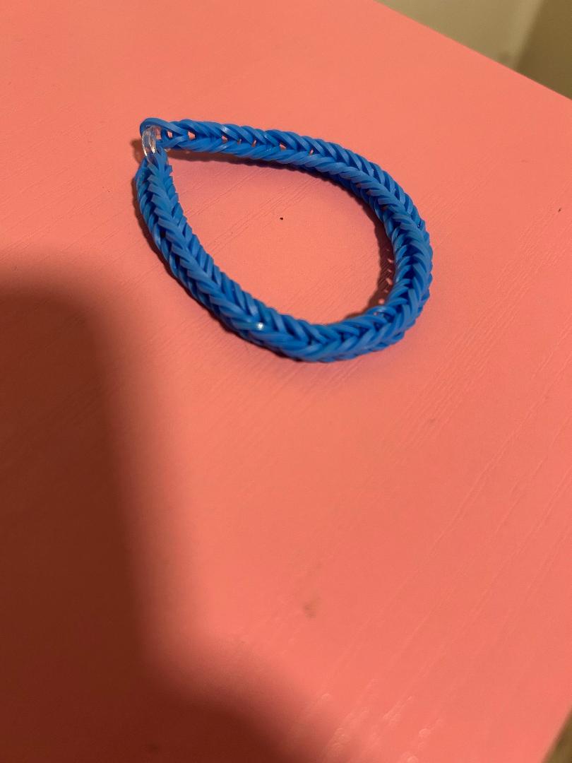 Blue Rubber Band bracelets